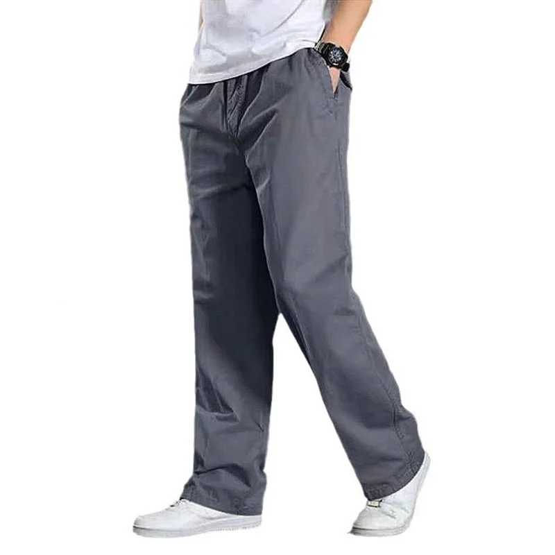 

Spring and Autumn Workwear Casual 's Wide Loose Men's Breathable Straight Leg Sports Long Pants