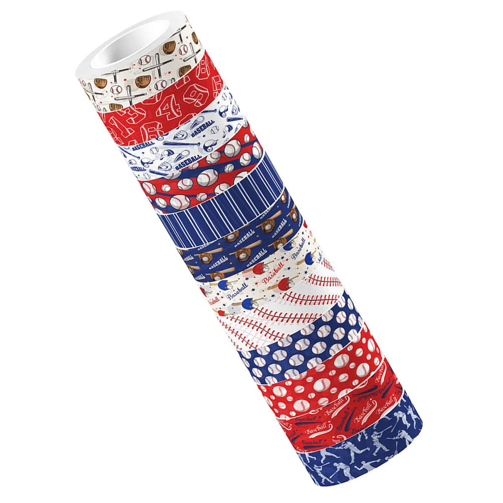 12 Rolls Reel Sports Washi Tape Athletic DIY Paper Self-adhesive Tapes Craft Making Stickers