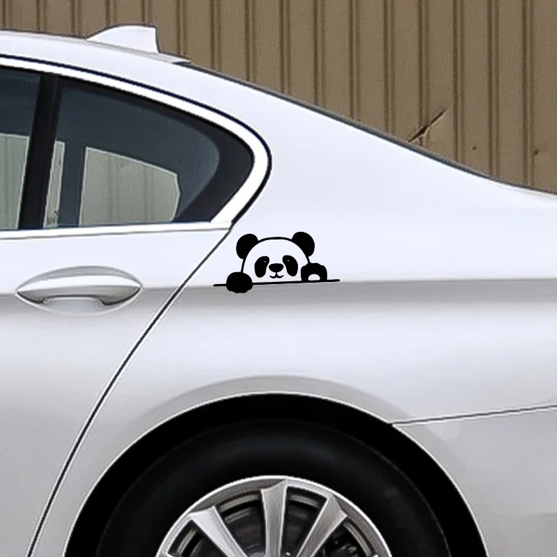 Car Stickers Cute Peeking Panda Vinyl Creative Decal Occlusion Scratch Refrigerator Air Conditioner Car Accessories