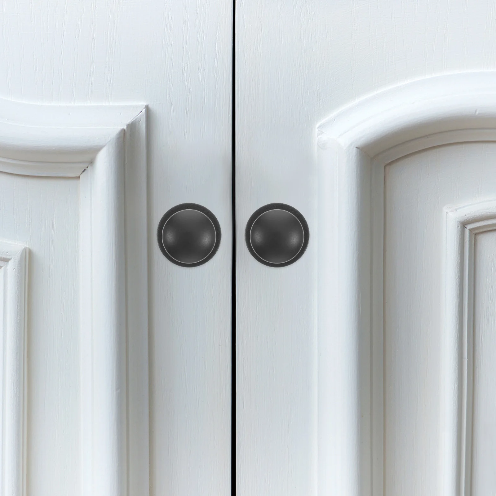 

6Pcs Self-Adhesive Small Handles Round Knob Cupboard Wardrobe Door Pulls Aluminum Alloy Drawer Hardware Replacement for Cabinets