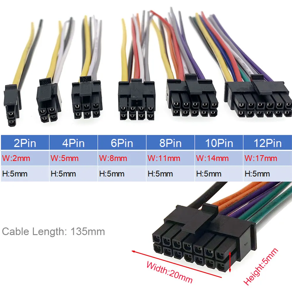 Universal Car CD Radio Stereo Speaker DSP Power Wire Harness Connector 4 6 8 10 12 14 16 18 20 22 24 Pin Male Plug Adapter Cable