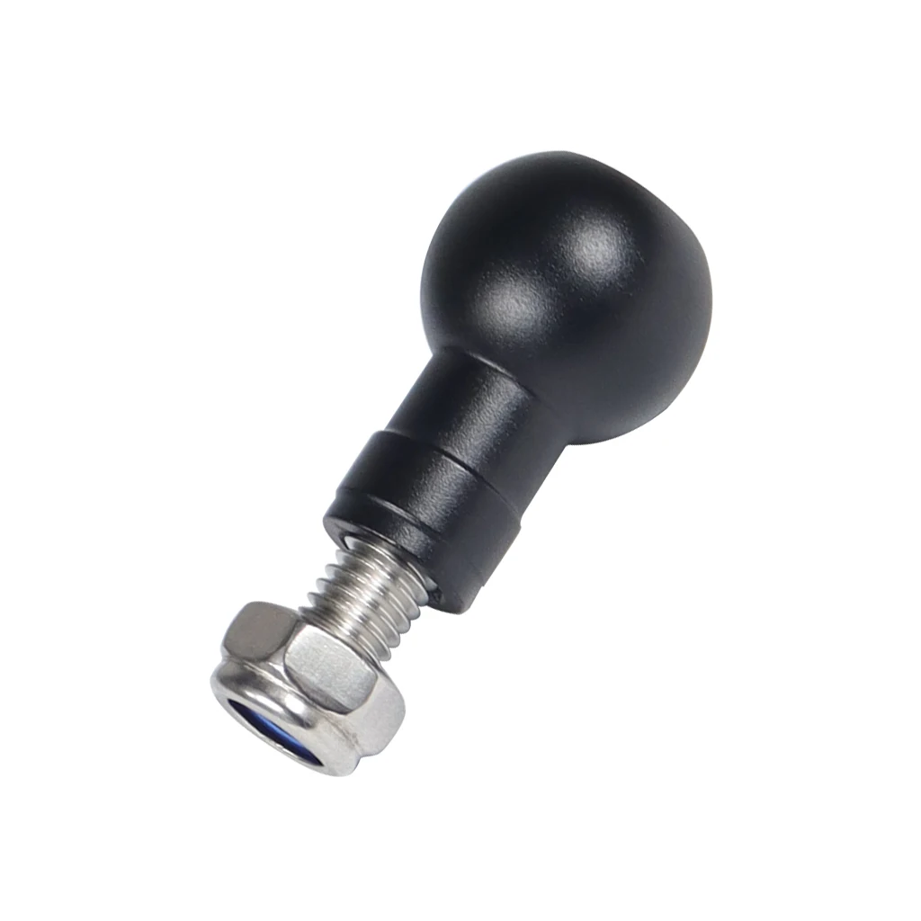 Aluminiumlegierung 17 mm Kugelkopfadapter auf 1/4 M6 Schraubenlochhalterung für Stativ Selfie Fahrradgriff Griff Ständer Telefonhalterung – Detail 12