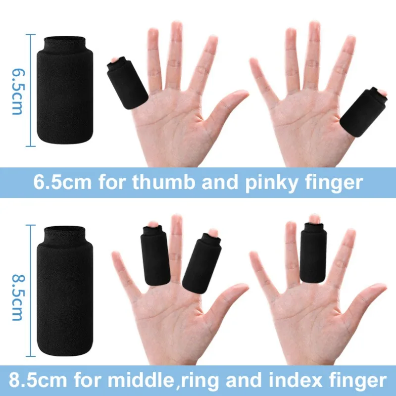 Finger Ice Sleeves Cover Trigger Finger Splint Finger Protect Cover riutilizzabile Hand Ice Pack Solid Heat Cold Compression Sleeves