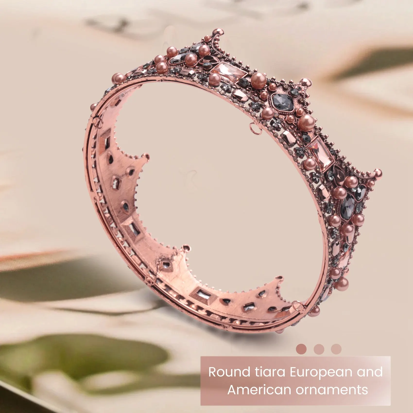 

AED2-King Crowns For Men - Baroque Vintage Rhinestone Crystal Crown, Men's Full Kings Crown For Theater Prom Party