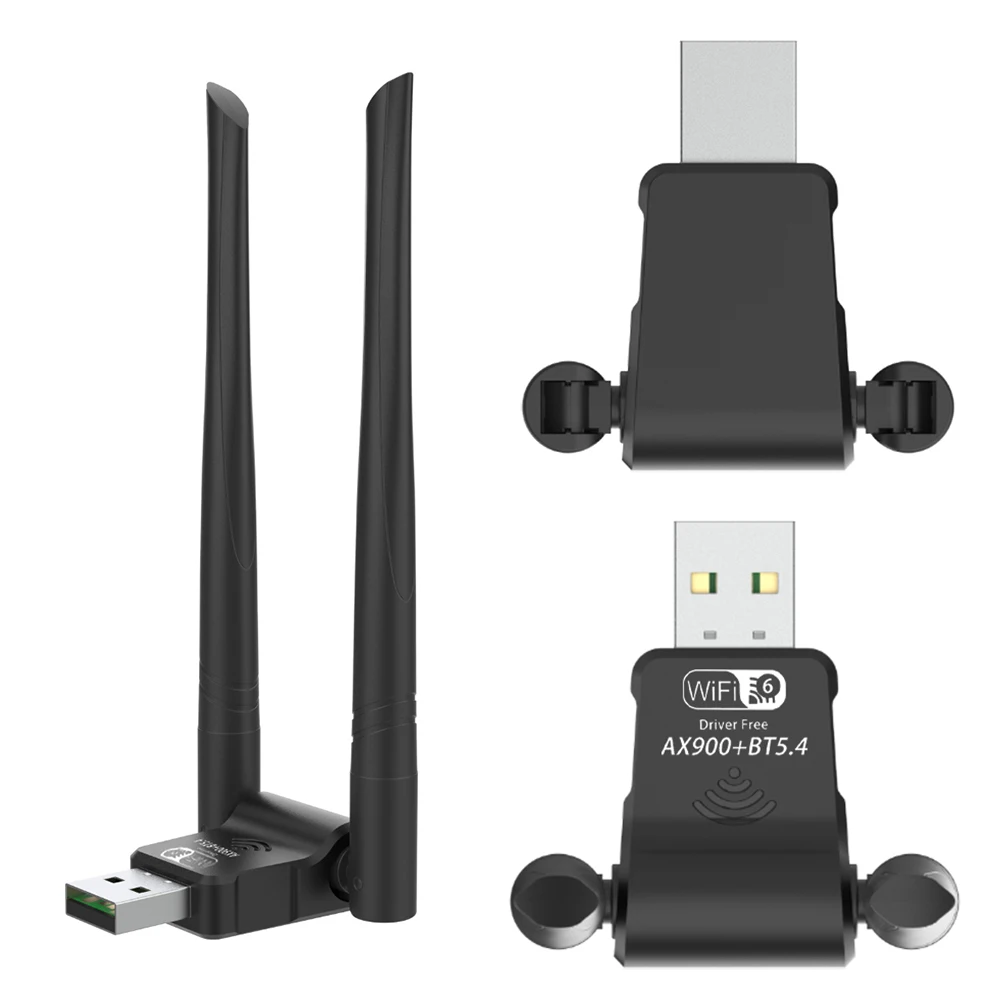 

AX900 WIFI6 Bluetooth 5,4 USB беспроводной адаптер двухдиапазонный 2,4G + 5 ГГц 4 антенны Wi-Fi сетевая карта приемник ключ для WIN10/11