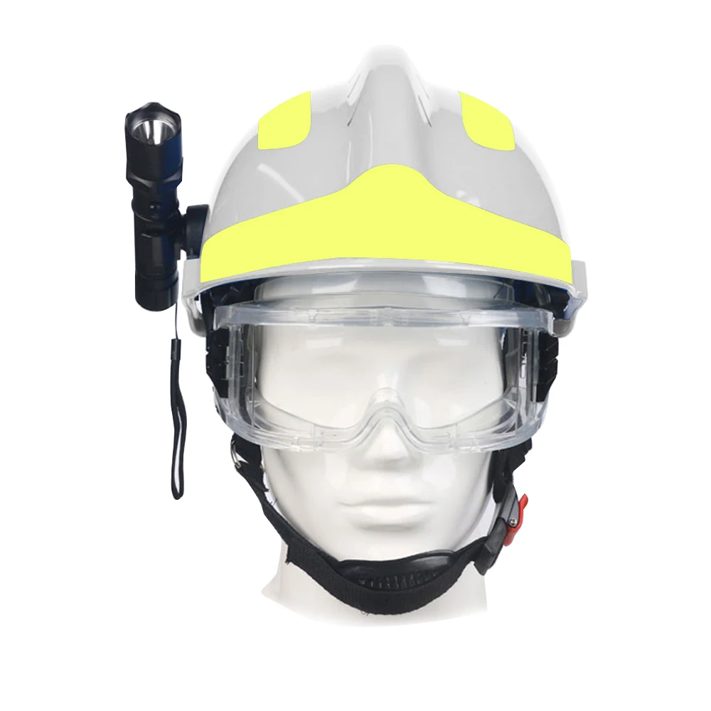 New F2 Safety Rescue Helmet Emergency Rescue Fire ABS helmet With Headlamp and Protective Goggles Firefighter Protective Helmet