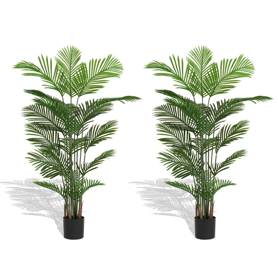 

Nordic wind simulation 18 loose tail sunflower plant green pot living room home drator iron leaves 2pcs set
