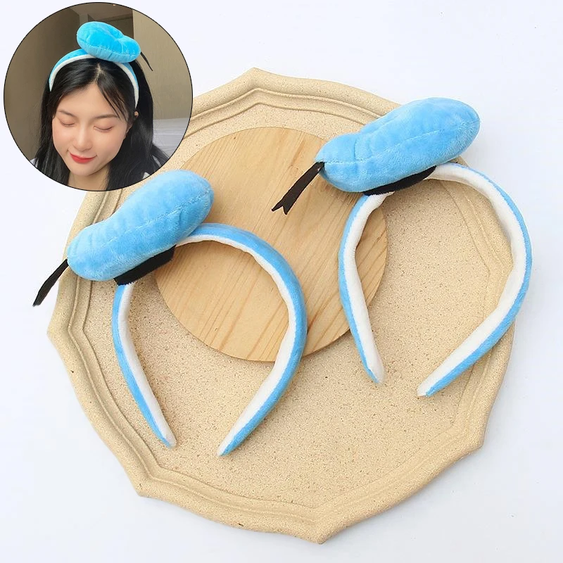 Cute Sky Blue Sailor Hat Headband Cartoon Headgear Funny Wash Face Hairband Amusement Park Photograph Headband Party Gift