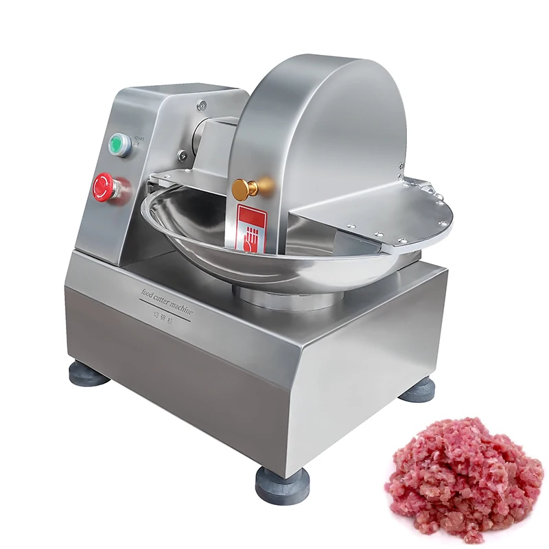 -Cheaper Price Meat Bowl Cutter Table Top Bowl Chopper Stainless Steel Vacuum Bowl Cutter Chicken Meat Cutting Machine