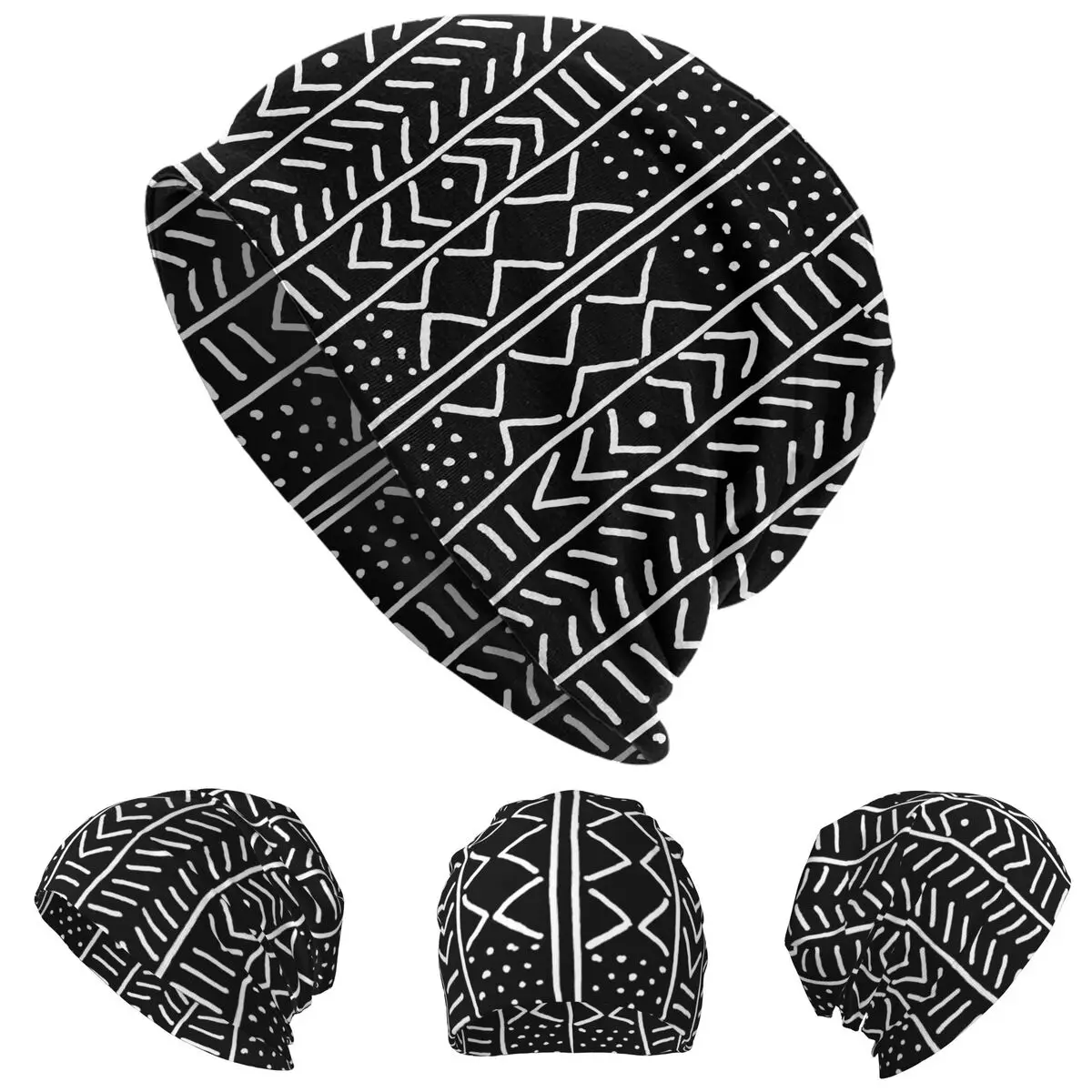 

Африканские черные грязевые шапки Skullies, теплые осенне-зимние уличные шапки, вязаные шапки для взрослых унисекс