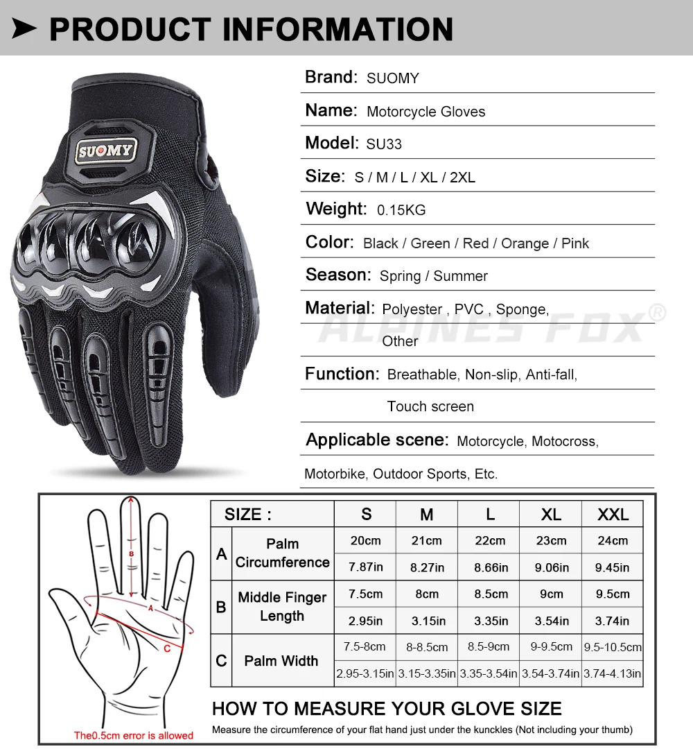 VEMAR Sommer Motorrad Handschuhe Männer Schwarz Voll Finger Touchscreen Radfahren ATV MTB Guantes Moto Luvas Fahrrad Reiten Handschuh Frauen Rot – Detail 14