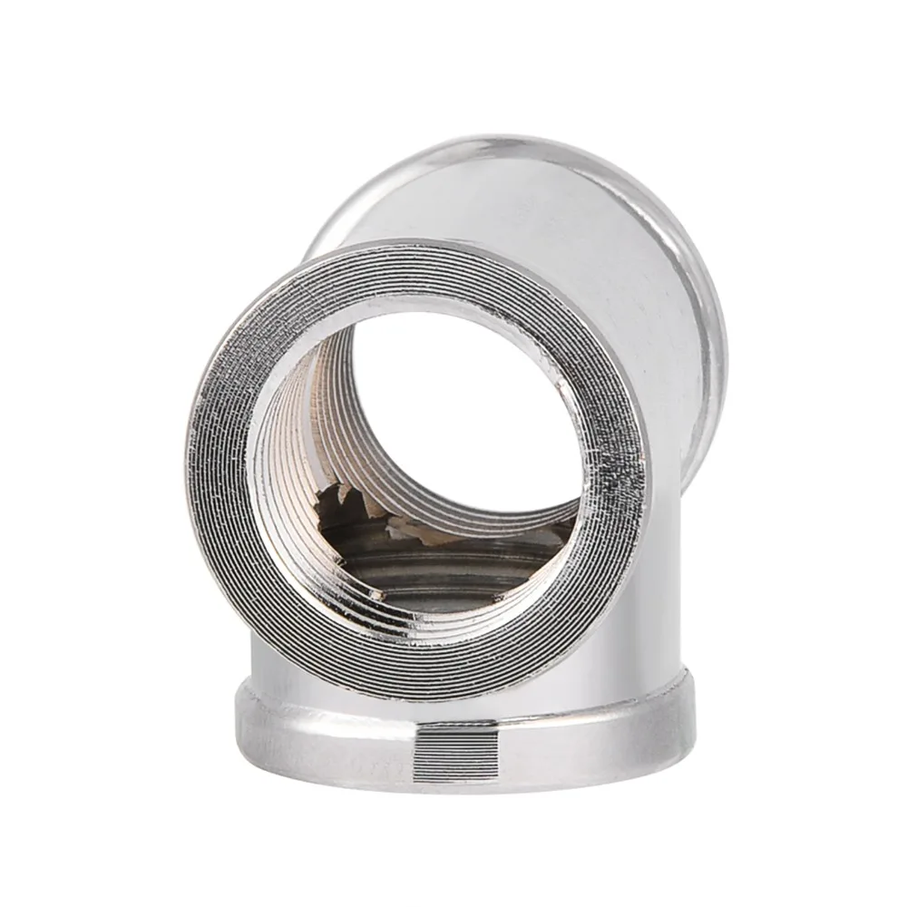 durable G1/4 Thread T Shape Fitting 3 Way Leak Proof Water Cooling Fitting Silver Tube Connector Computer Water Cooling