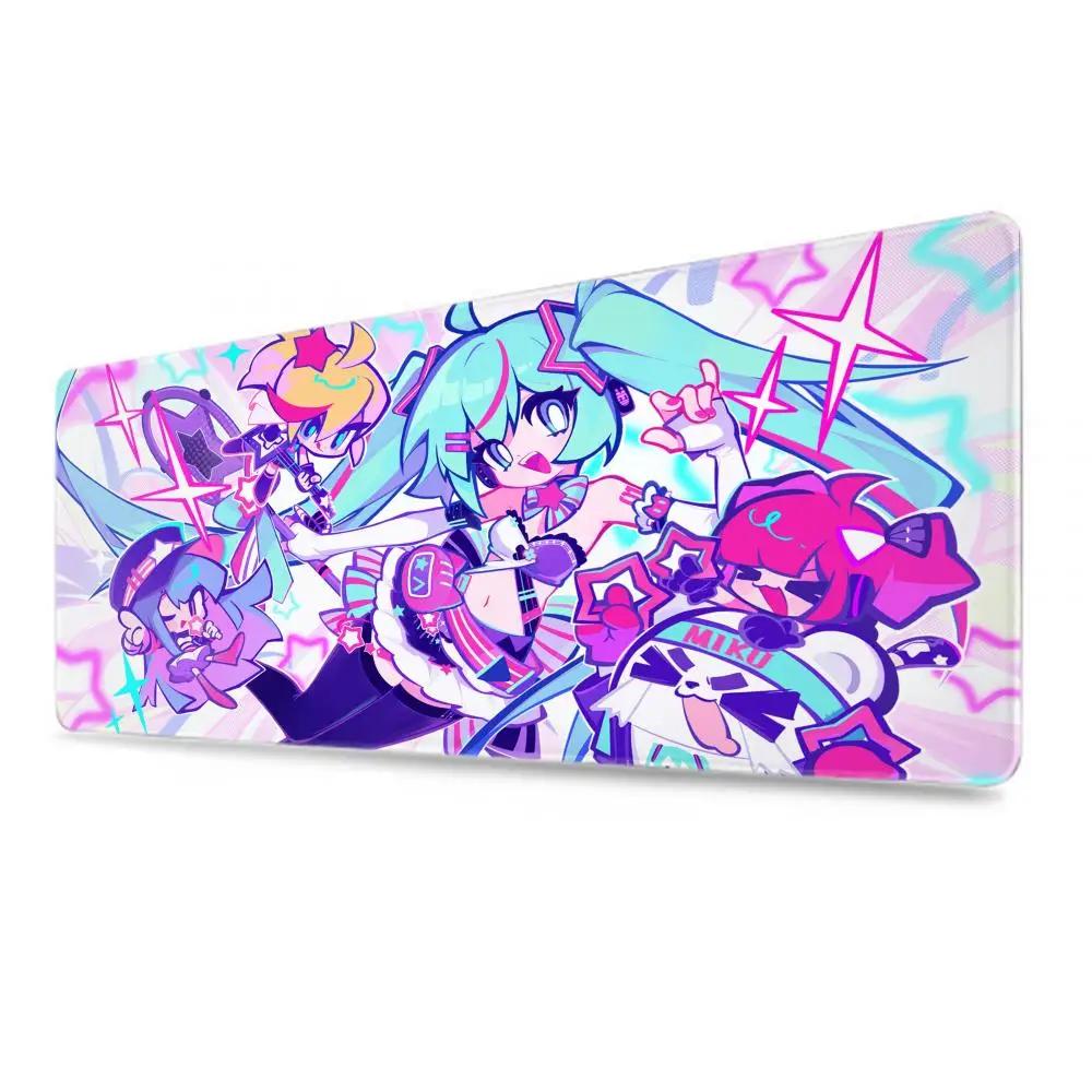 Popular virtual diva H-Hatsune Cute Miku Mouse Pad Non-Slip Rubber Edge locking mousepads Game play mats for notebook PC compute