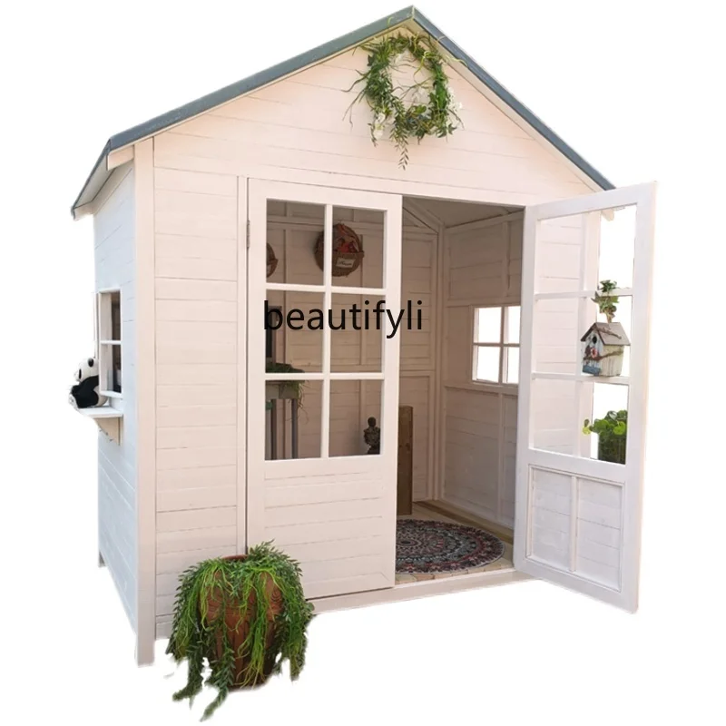 

Cabin gazebo construction garden homestay outdoor assembly movable closed wooden house courtyard