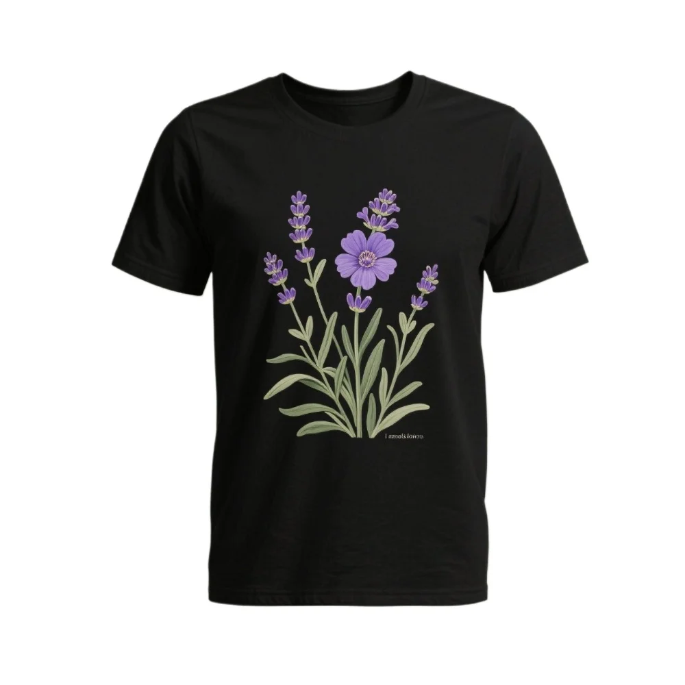 

Lavender Bloom Fruit Flower Grow T-Shirt Botanical Garden Plant Print Art Summer Cotton Short Sleeve O-Neck Unisex T Shirt S-3XL