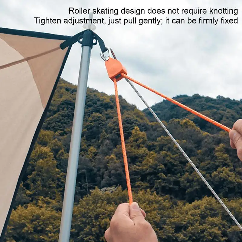 

Camping Rope With Ratchet Pulley 6X Outdoor Camping Ratchet Cord Reflective Tent Rope Adjustable Tie Down Ratchet Straps For RV