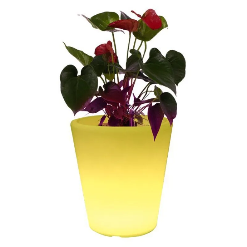 

LED plastic flower pot light garden lawn decoration ornament living room atmosphere light bonsai