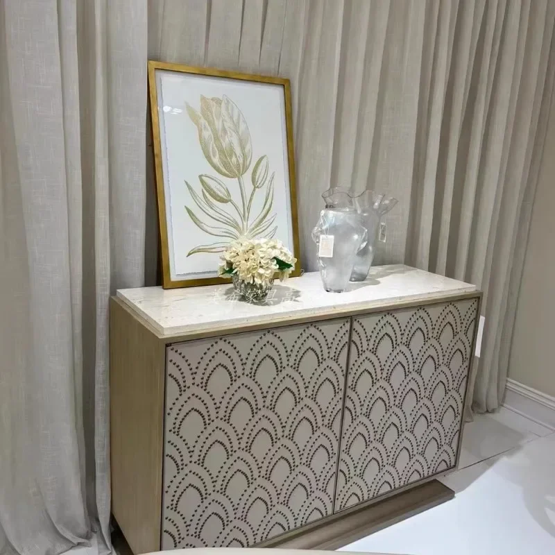 

All solid wood veneer decorative cabinet dining side cabinet solid wood cabinet
