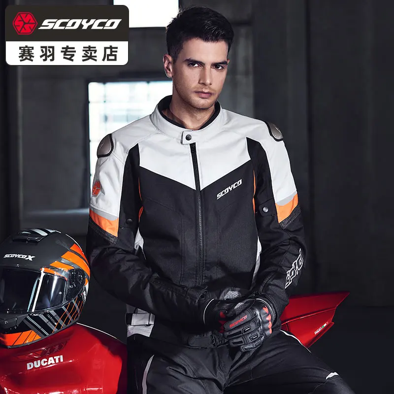 SCOYCO Waterproof Motorcycle Jacket Men's Chaqueta Moto Motocross Protection Motocross Off Road Touring Jacket With 7 Protector