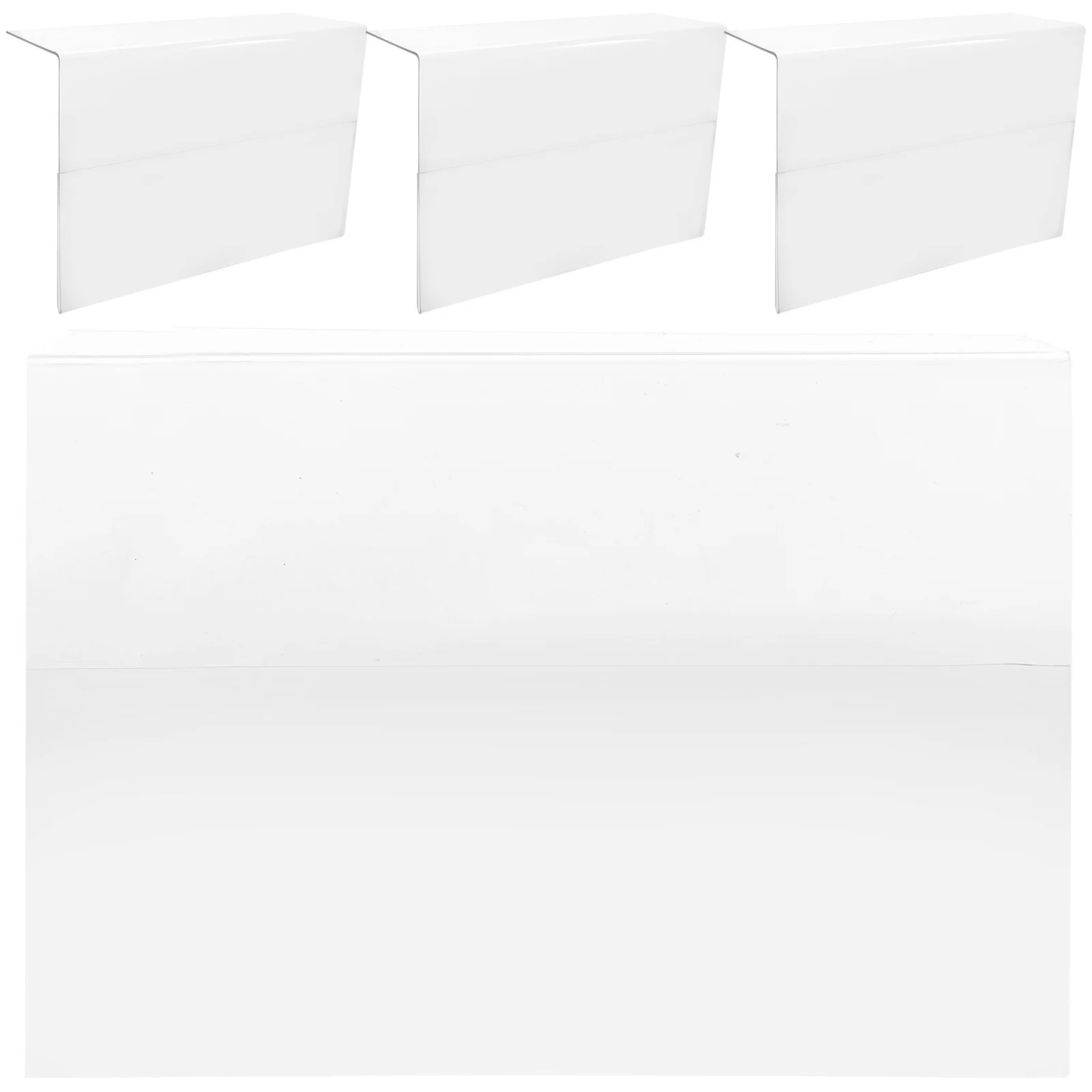 

4 Pcs Price Tag Menu Holder Retail Shelf Labels Stand Sign Rack Clear Card Holders