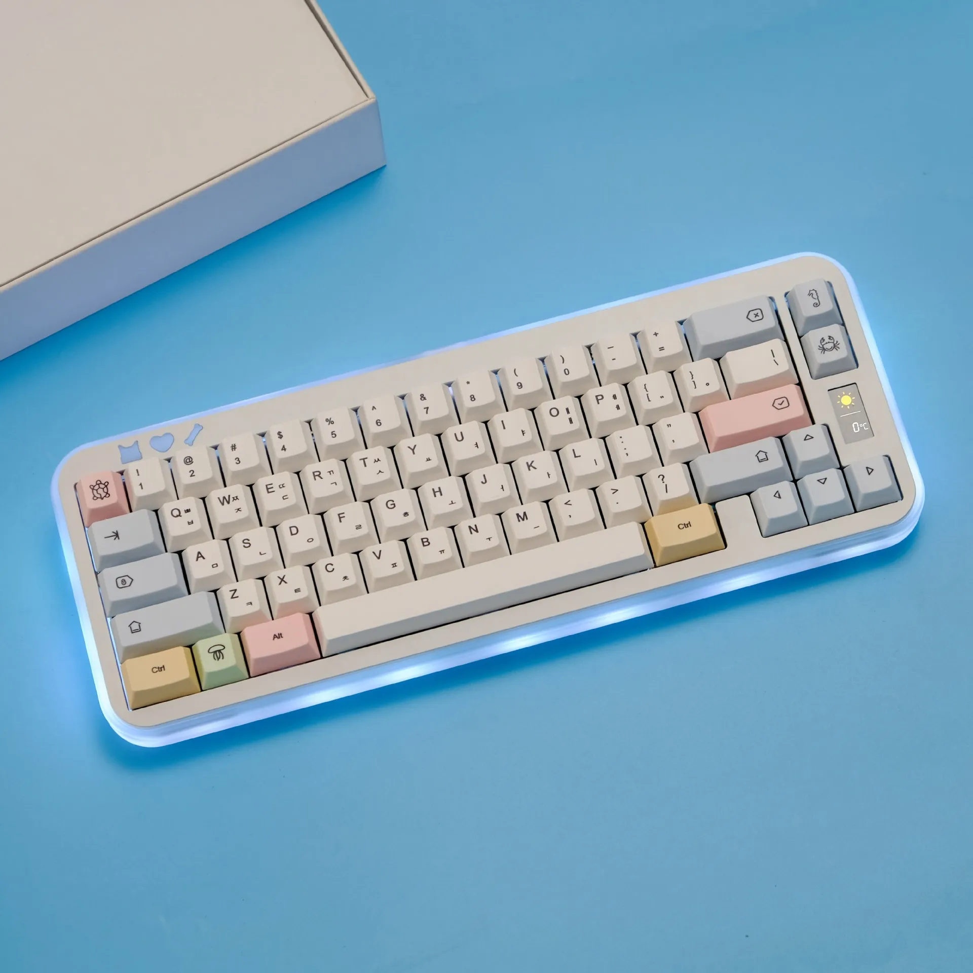 

Chalk Korean sublimation keycap 151 key full set suitable for retro color mechanical keyboard cap