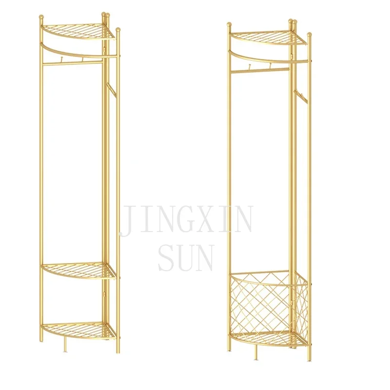 Corner Hangers Clothes Organizer Heavy Duty Standing Chlotes Rack Metal Design Recibidor De Entrada Mueble Home