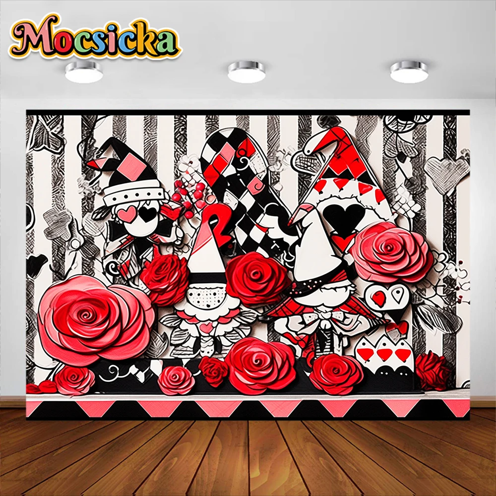 Valentine's Day Photography Background Sweetheart's Dwarf Party Decoration Family Couple Portrait Backdrop Studio Banner Props