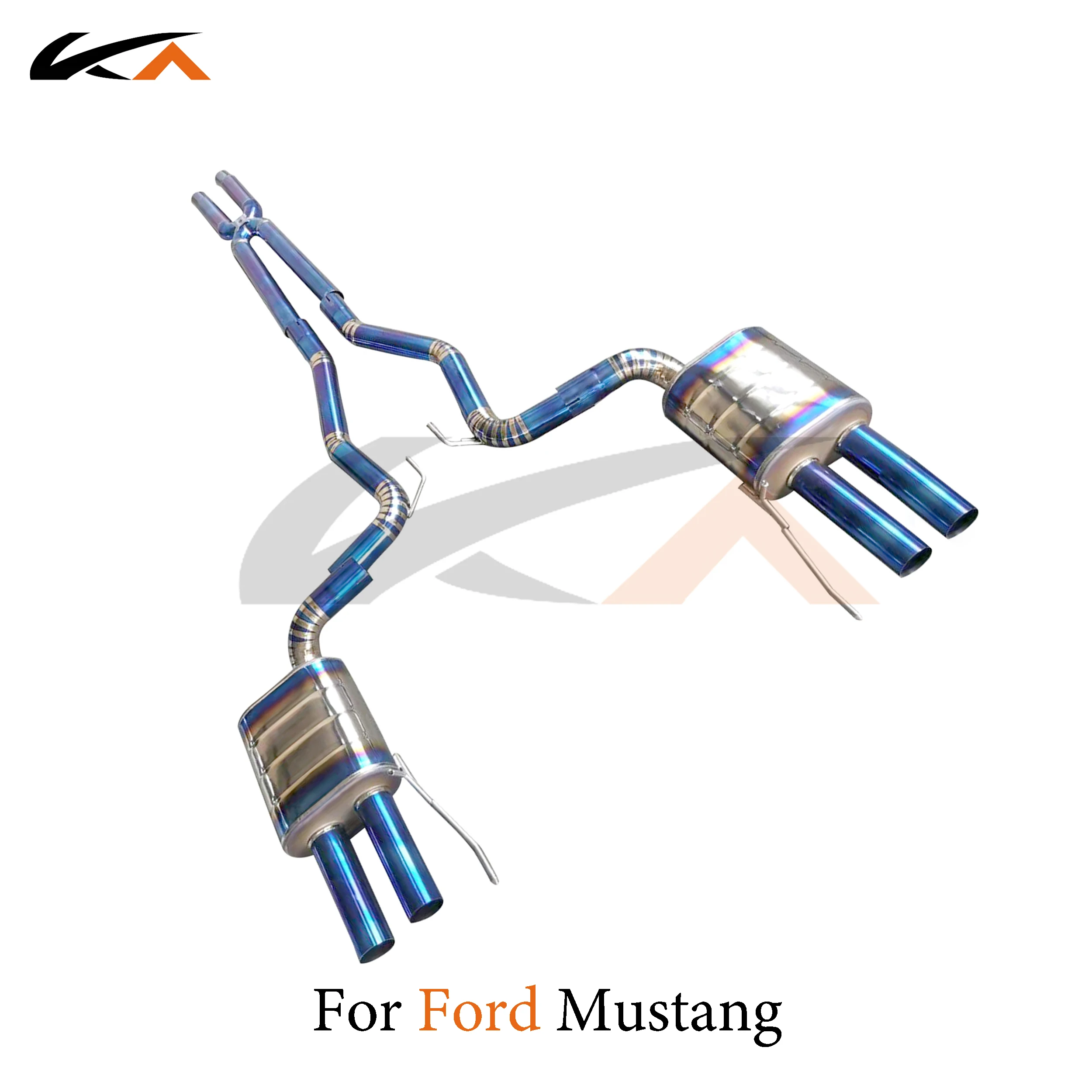 KA Tuning exhaust system parts titanium alloy catback for Ford Mustang 5.0 rear section performance muffler valve