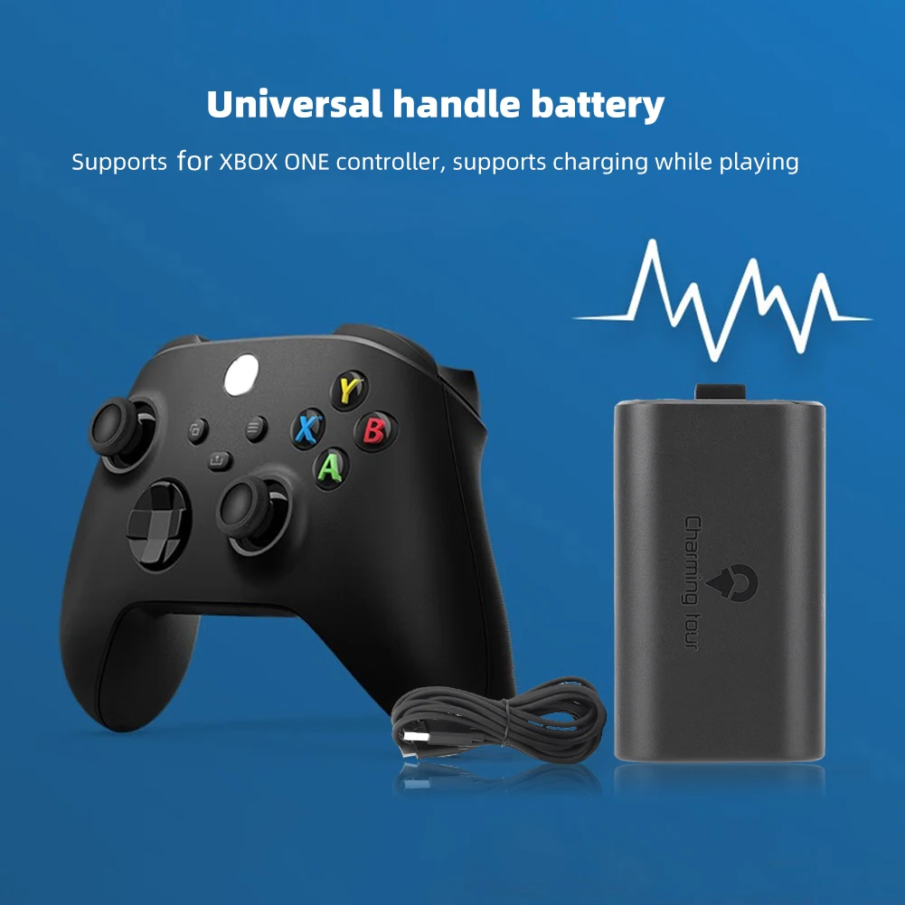 2000mAh Rechargeable Battery High Capacity Controller Rechargeable Battery Pack With Type-C Charging Cable for Xbox One