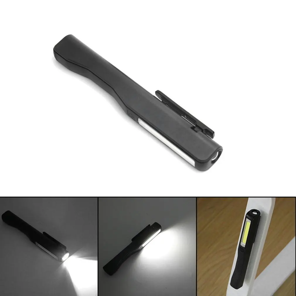 COB LED Flashlight Mini Pen Type Multifunction Torch Lights Magnetic Working Inspection Lamp USB Charging Pocket Light
