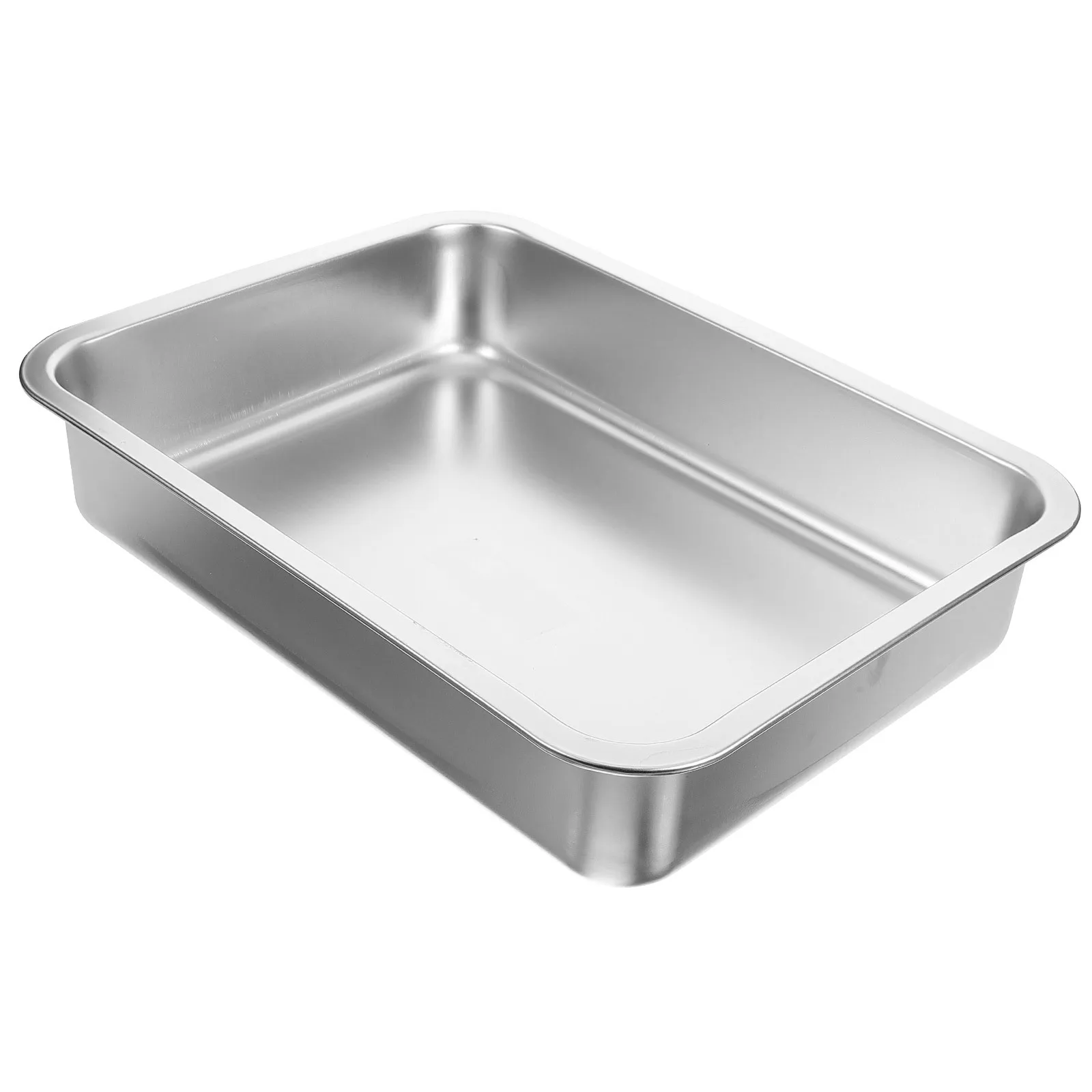 

Stainless Steel Cat Litter Box Large Capacity Durable Metal Pet Toilet Easy Clean Open Type Kitten Pan Household Cat Sand