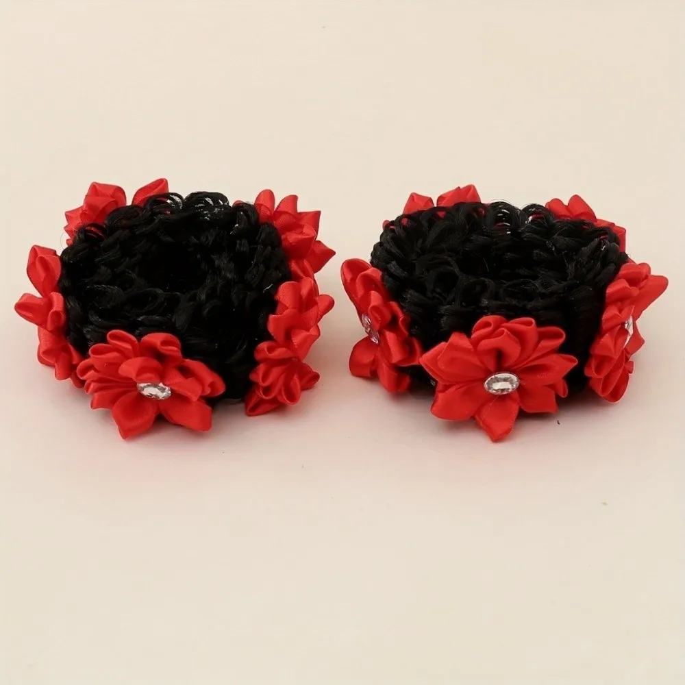 

Детские кольца для волос с милым цветком, эластичная красочная резинка для волос, резинка для волос с хвостиком, аксессуары для волос