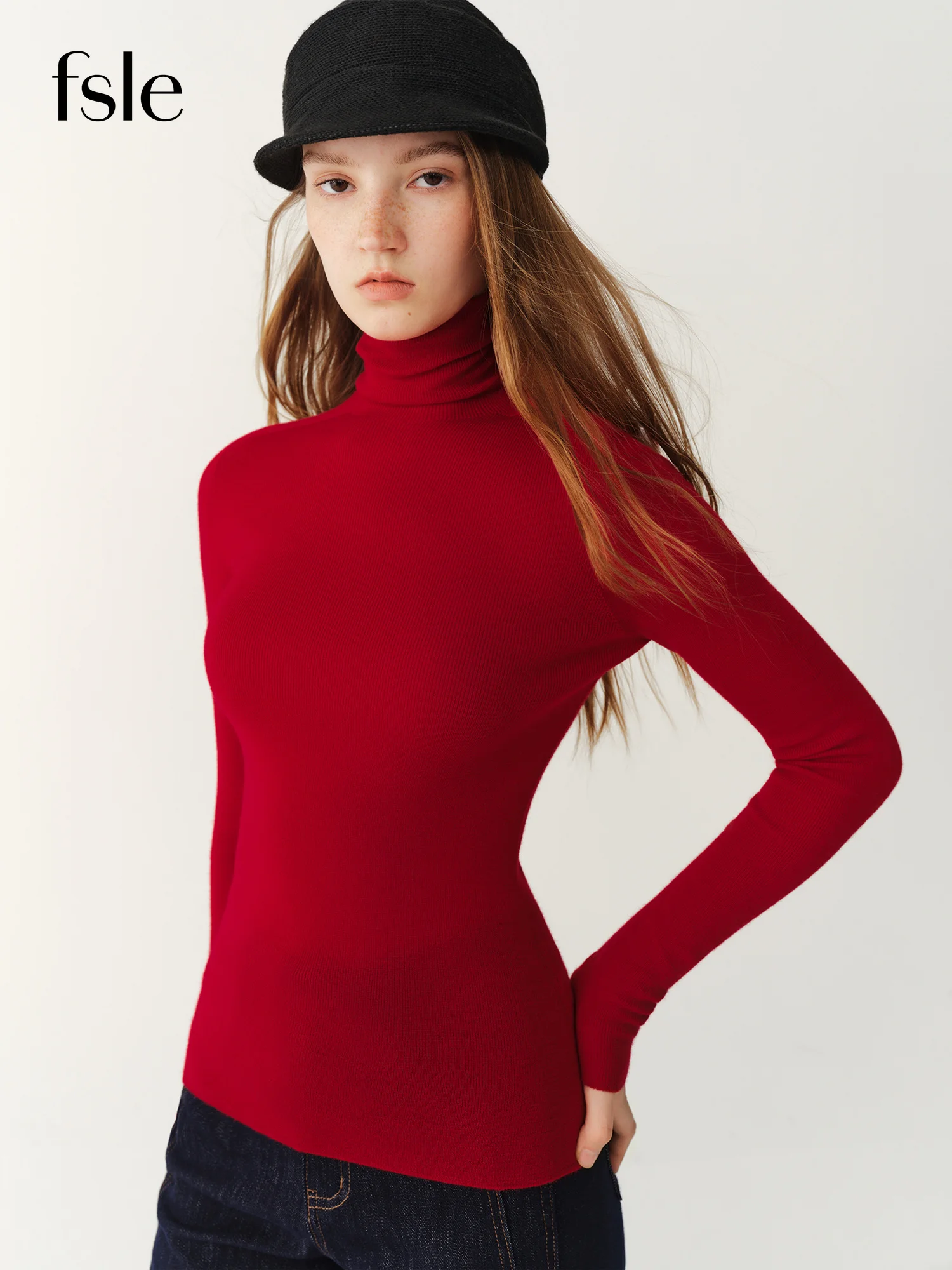 FSLE【Premium Series】German Biella Wool Autumn Super Fine Washable Seamless One-Piece Mock Neck Thermal Base Layer Top New Color