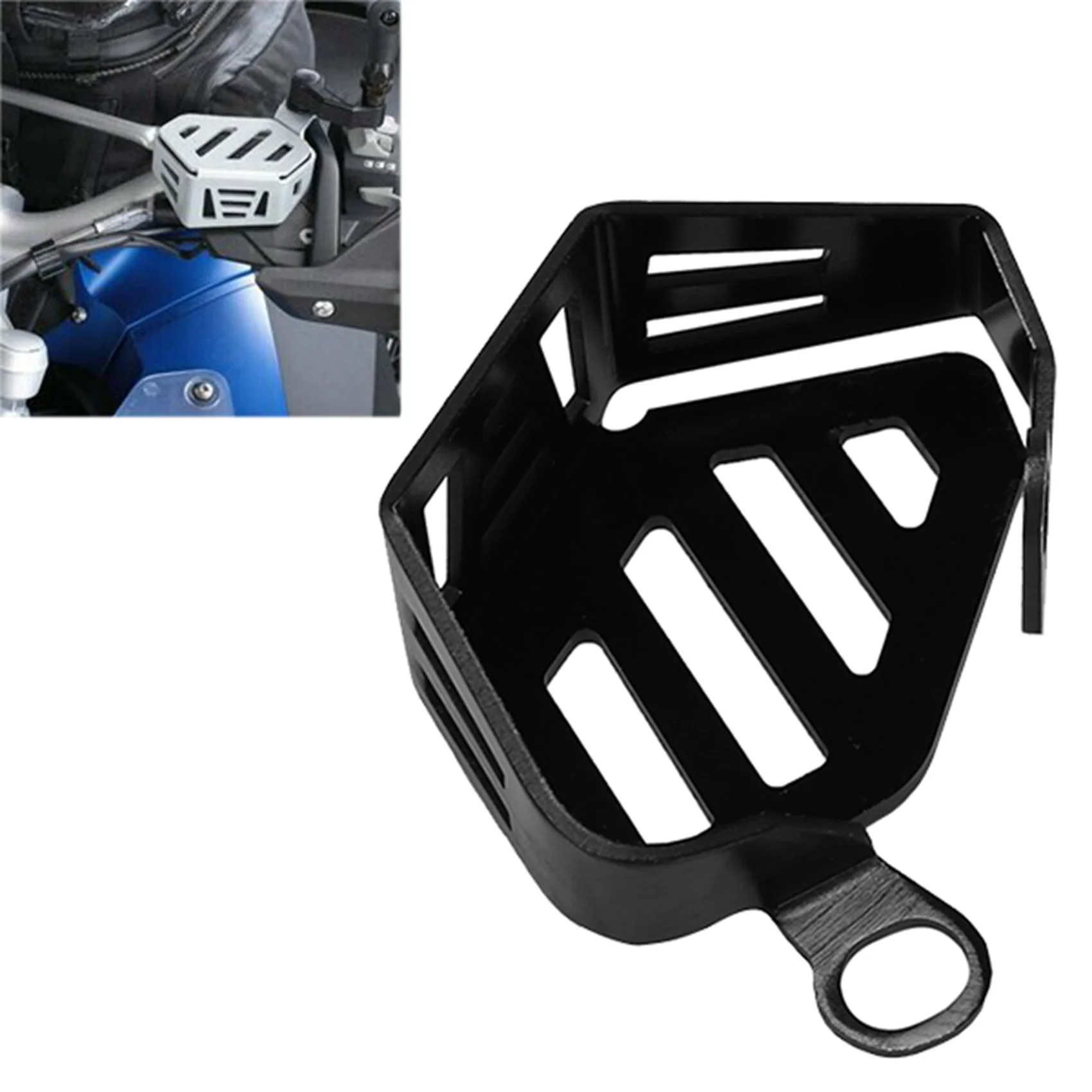 Black Front Brake Reservoir Clutch Oil Cup Guard Protector Cover For R1200GS R1250GS Adv