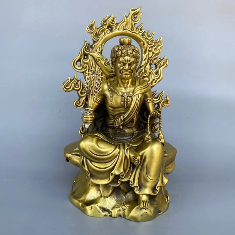 

Brass Buddhist Hall Worship Ornaments Aryaacalanatha Acalanatha Buddha Statue of Hades Buddha Born in the Year of Chicken Home D