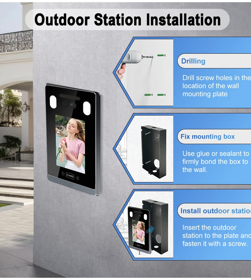 출입 통제 스마트 홈 IP 비디오 도어폰 다세대 오디오 인터콤 도어 비디오 인터콤 투야 인터콤 아파트용