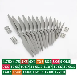 Gemfan APC 모양 나일론 전기 프로펠러, RC용, 4.7x4.7, 5x5, 6x4, 7x5, 8x4, 8x6, 9x4.5, 9x6, 10x5, 10x7, 2 개 글라이더 항공기