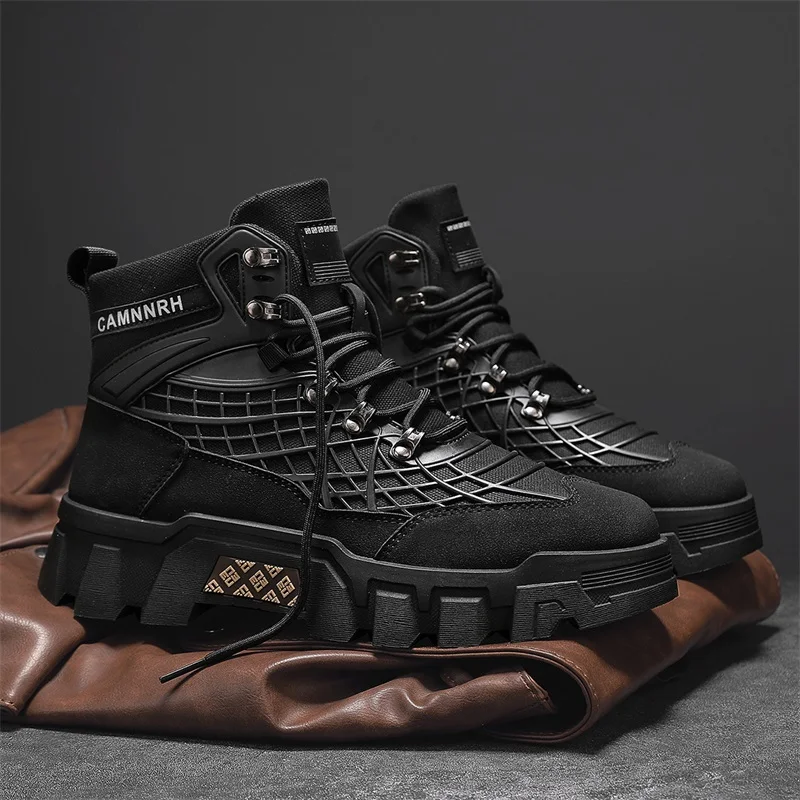

Hiking Sneakers Men Non-Slip Waterproof Outdoor Comfortable Leather Boots Men Shoes New Training Boots High-quality Desert Boots