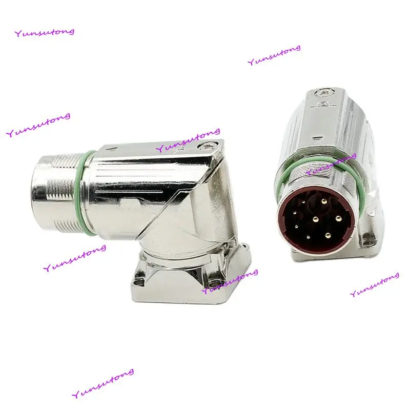

M23 M923 Connector Elbow Connector 6 Pin 8 Pin Cores Male Connector Servo Motor Encoder Plug Socket