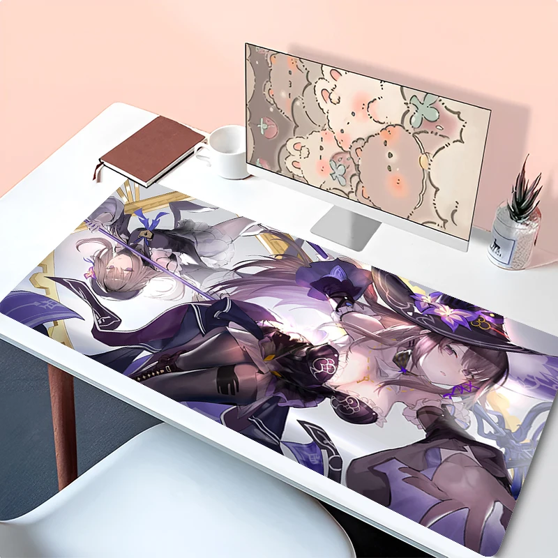 Mouse Pad Laptop Honkai Star Rail Keyboard Pad PC Anime Girl Herta HD Print Mousepad Kawaii Extended Desk Mat Gaming Mouse Mat