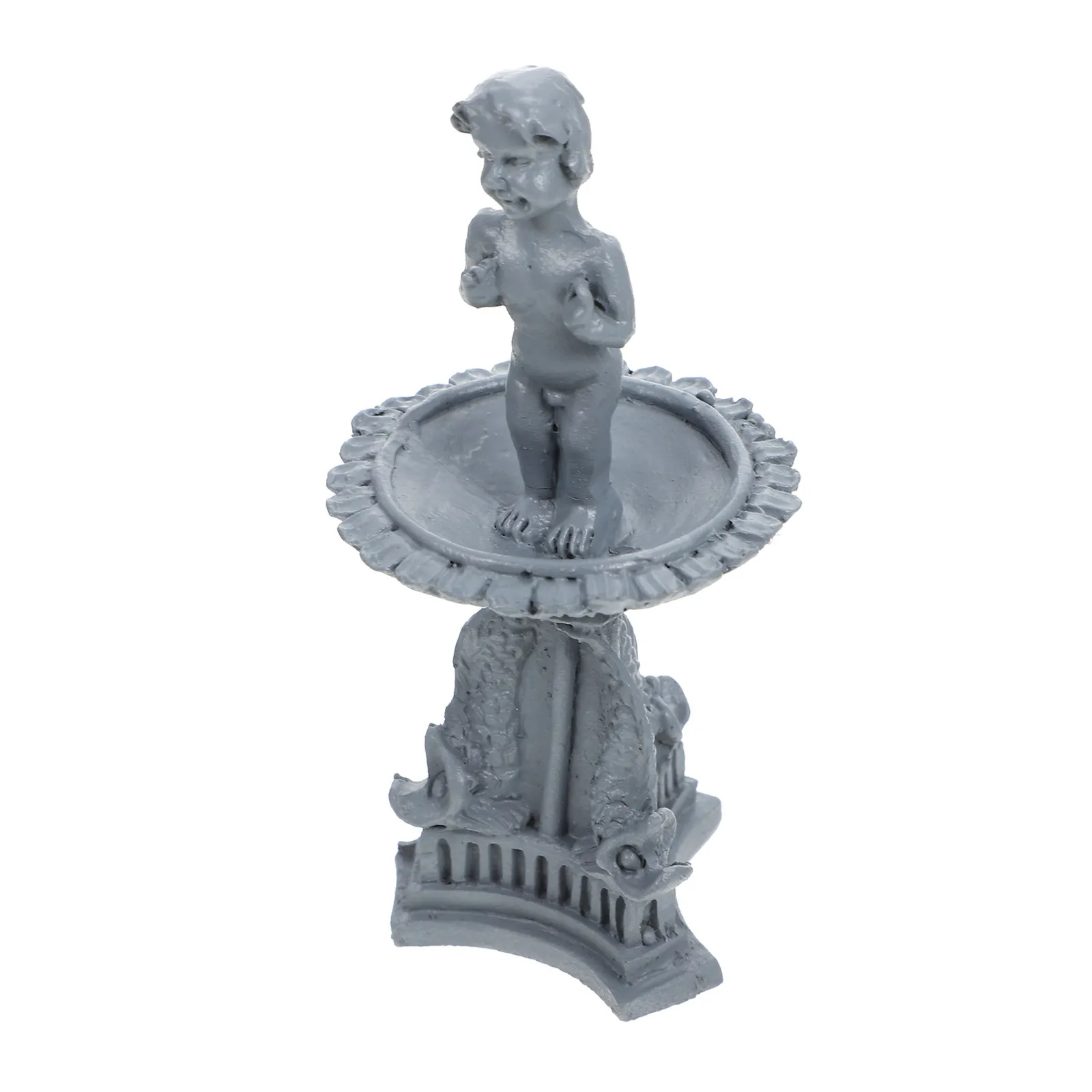 

Статуэтка мальчика, миниатюрный садовый декор, износостойкий аксессуар из смолы, изящный мини-аксессуар для дома, декоративный элемент для двора и сада