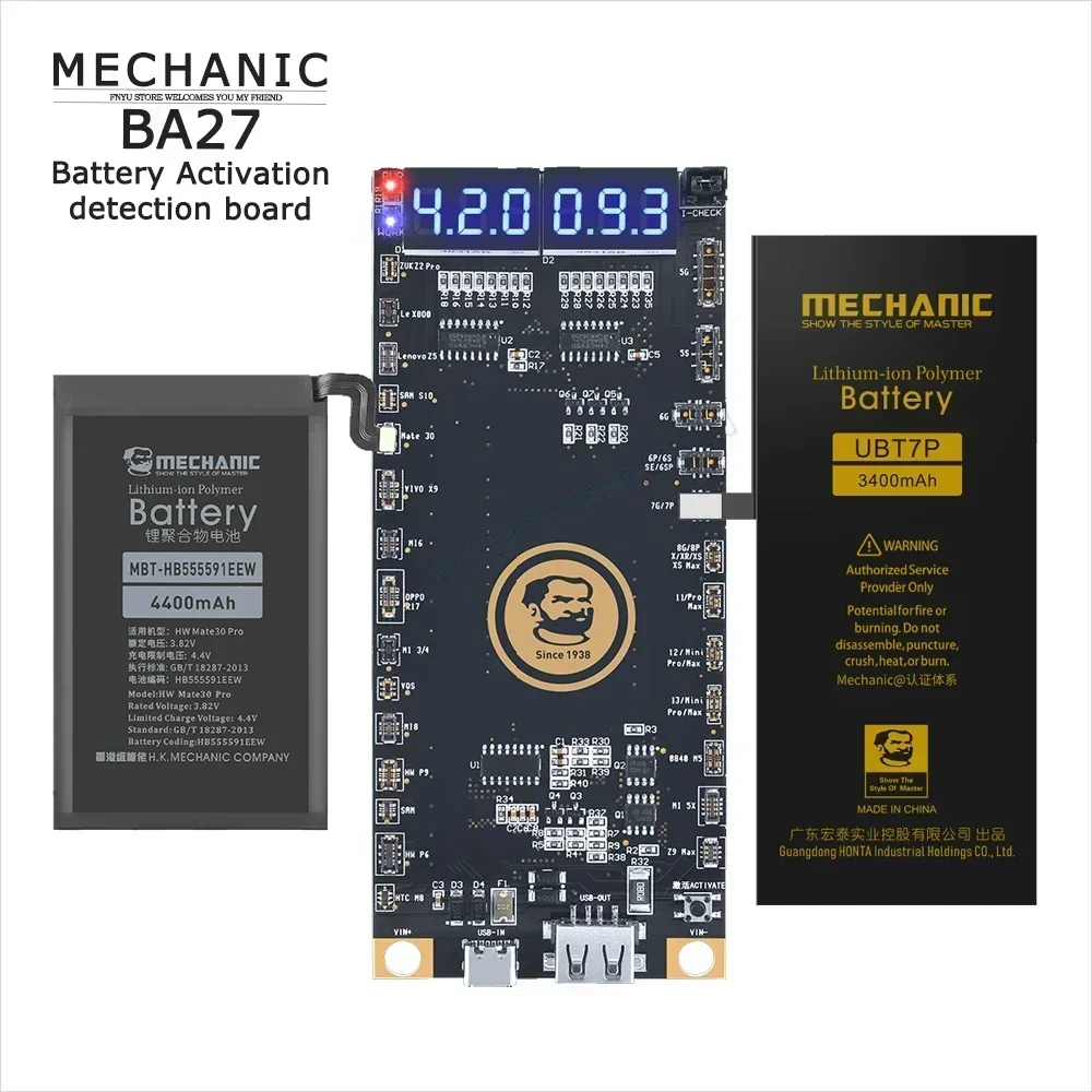 Scheda di rilevamento dell'attivazione della batteria del meccanico BA27 per IPhone 5-13Promax strumento di riparazione del Tester di ricarica del circuito della batteria Samsung