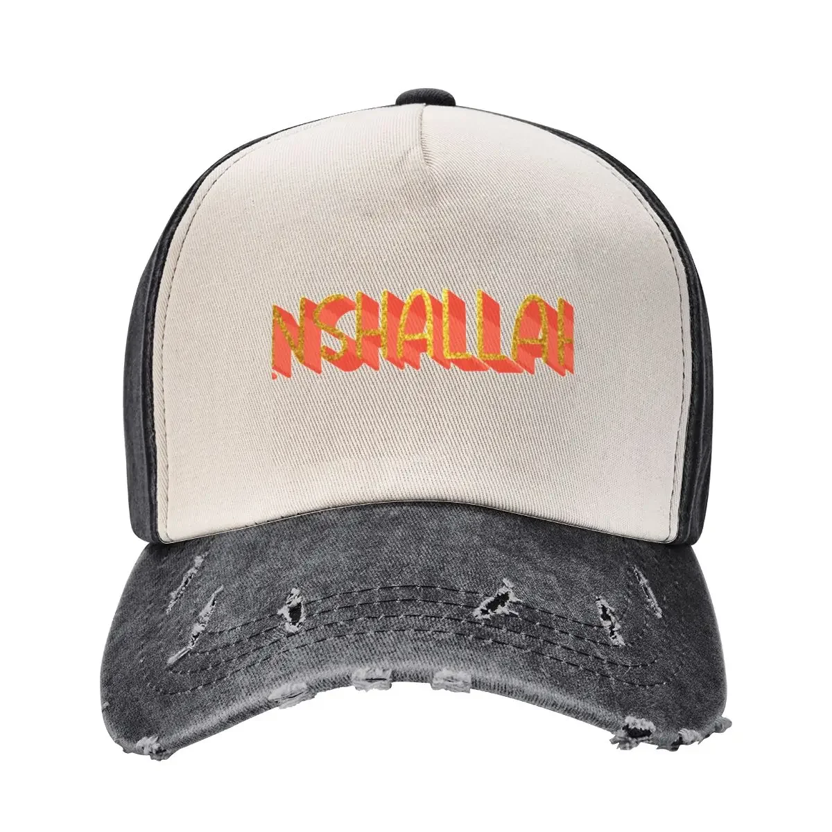 

Inshallah Arabic phrase in desert colors Baseball Cap golf hat genuine birthday Military Cap Man Women's Golf Clothing Men's
