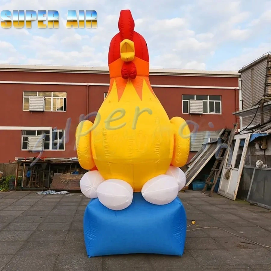 New design advertising decoration 8m height inflatable chicken blown up hen brooding eggs model inflatable animal