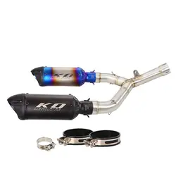 For Honda CRF450 CRF 450 RX CRF450RX 2015 2016 Motorcycle Exhaust System Left&Right Mid Connect Pipe Slip On 320mm Muffler Tips