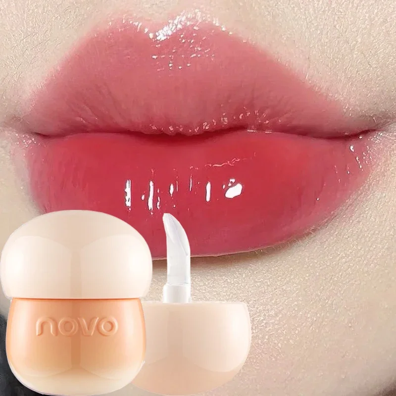 Brillo de labios de agua con espejo, esmalte de labios resistente al agua, hidratante, lápiz labial líquido de larga duración, brillo de labios rojo Sexy, cosméticos de maquillaje