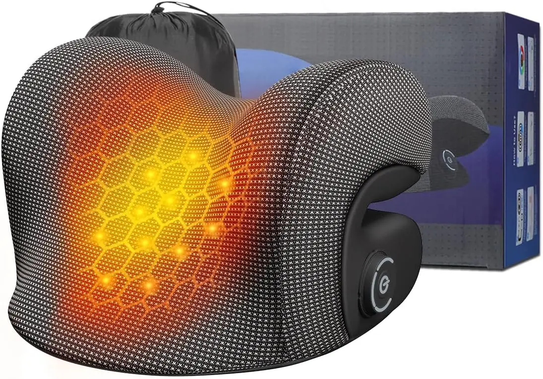 

Wireless Heated Neck Stretcher for Pain Relief, Portable Cordless Cervical Traction with Graphene Heating Pad