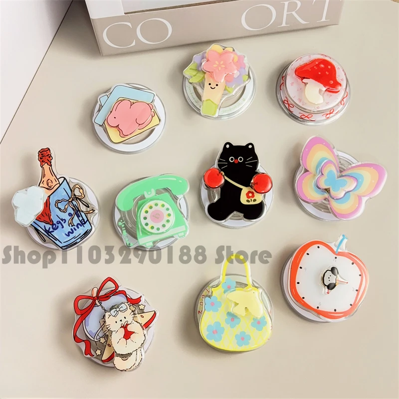 

Корейский милый мультяшный поворотный магнитный держатель для телефона Tok Griptok, подставка для телефона, поддержка iPhone, Pad Magsafe Smart Tok