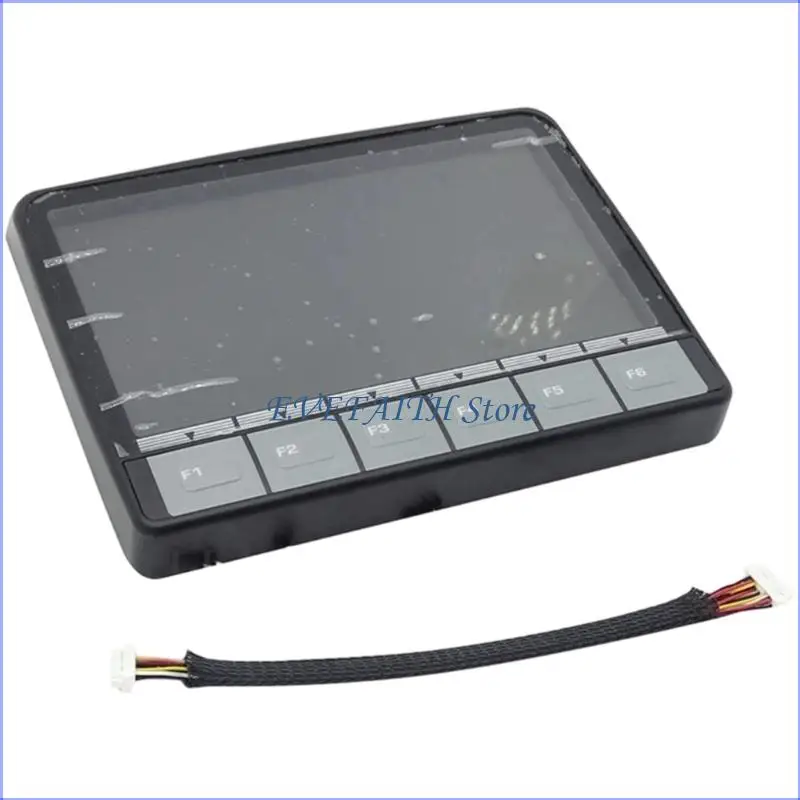 124B Replacement Monitor Screen Panel With Black Gray Housing and Six Keys for PC200-8 PC210-8 Repair Needs and Service Planning