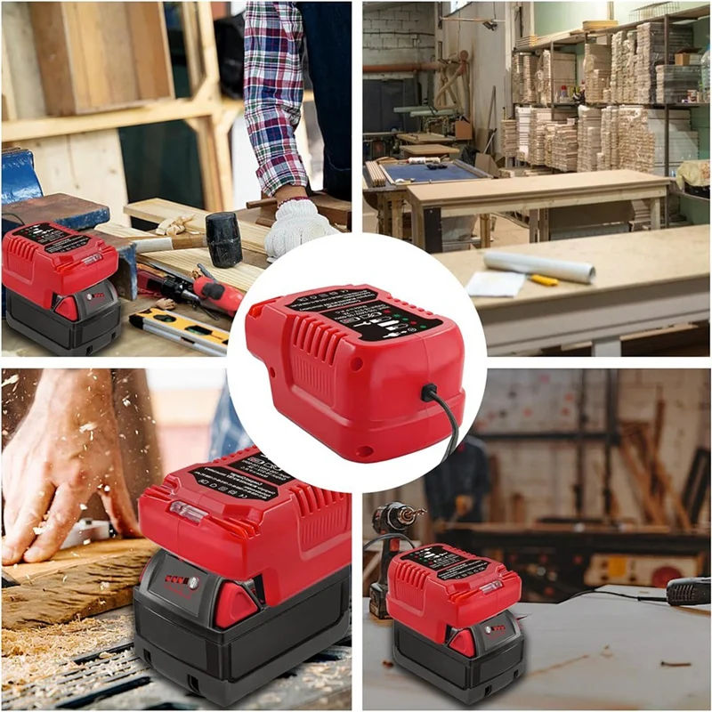 Сменное мини-зарядное устройство для аккумулятора Milwaukee M18 18 в, размер 1/4 для оригинального, для 48-11-1850 48-11-1840 48-11-1815, прочный Штепсель европейского стандарта